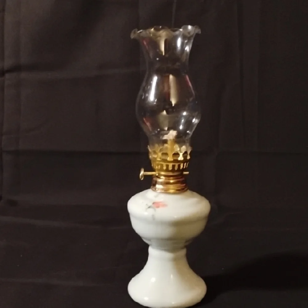Vintage White and Gold Porcelain Lantern
